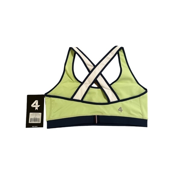 Fourlaps Women's Infinity Sports Bra in Tomatillo Midnight and White Size M NWT - Picture 3 of 4